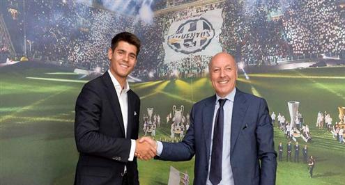 موراتا الوافد الجديد على يوفنتوس يبتعد عن الملاعب شهرين 